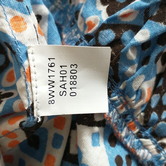 NWOT Lucky Brand Blue Orange Cotton Tank Top XL - Picture 4 of 11